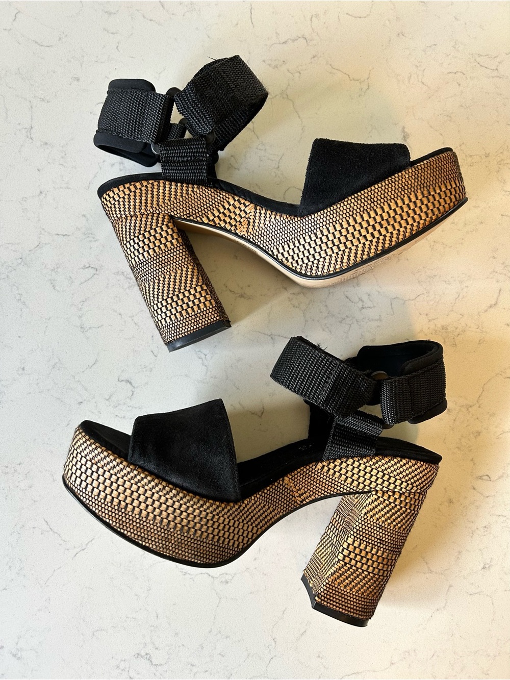 Free People Sport Society Suede Woven
Block Heel Platform Sandals - Picture 6 of 13